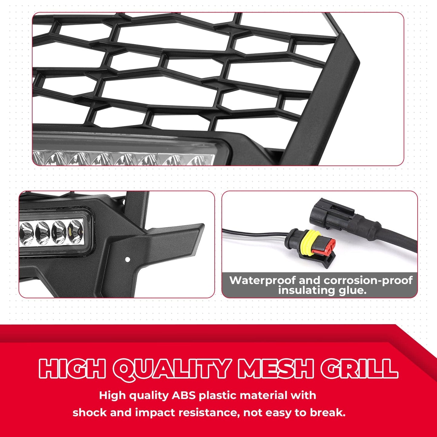 Polaris RZR XP 1000/ 900 Front Lower Mesh Grill - KEMIMOTO