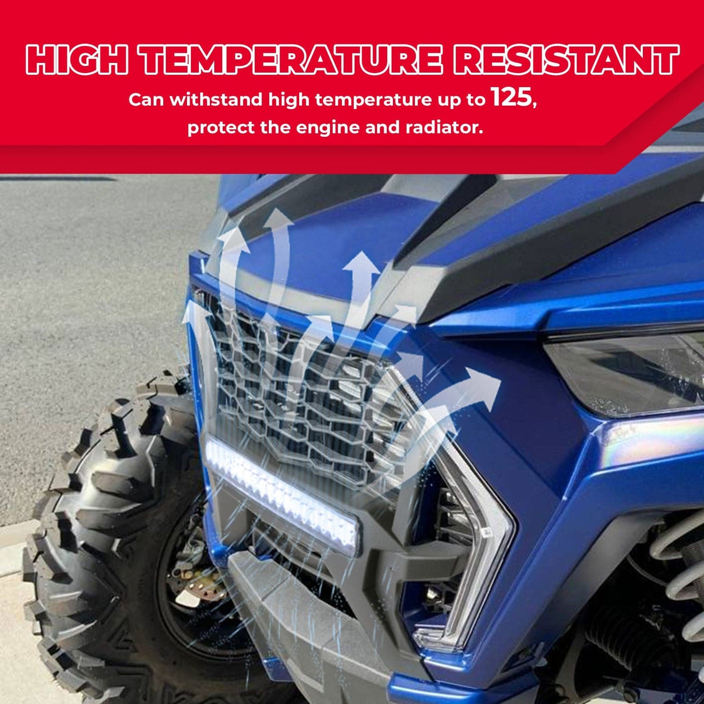 Polaris RZR XP 1000/ 900 Front Lower Mesh Grill - KEMIMOTO