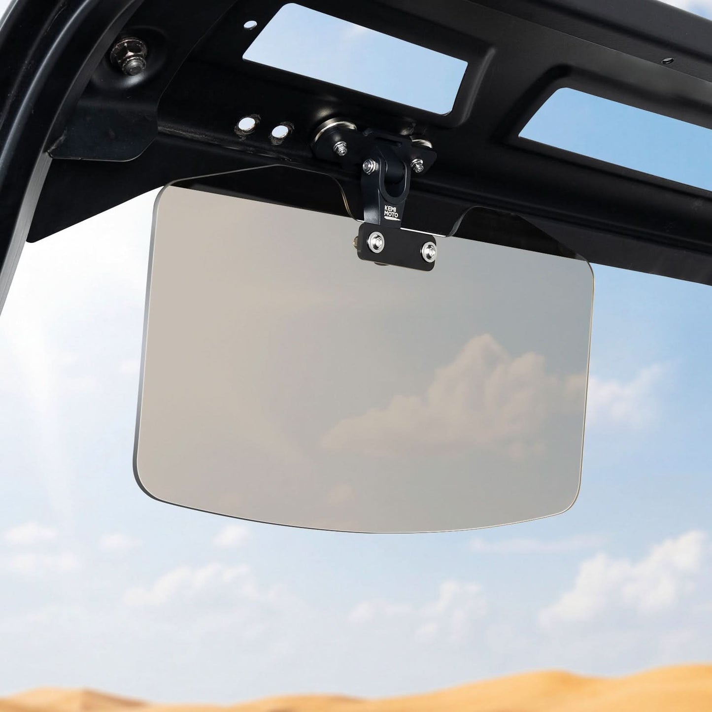 Universal Magnetic Sun Visor for UTV with Pro-Fit Bar or Metal Roof(2PC) - Kemimoto