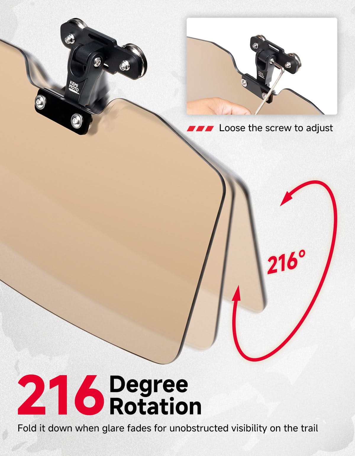Universal Magnetic Sun Visor for UTV with Pro-Fit Bar or Metal Roof(2PC) - Kemimoto