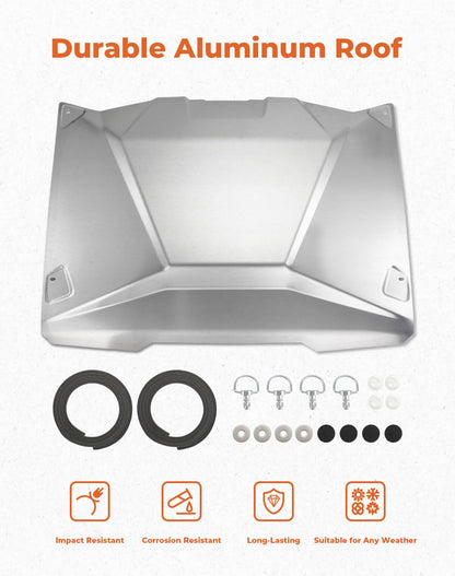 Kemimoto Aluminum Silver Roof for Can Am Maverick X3 2017-2025