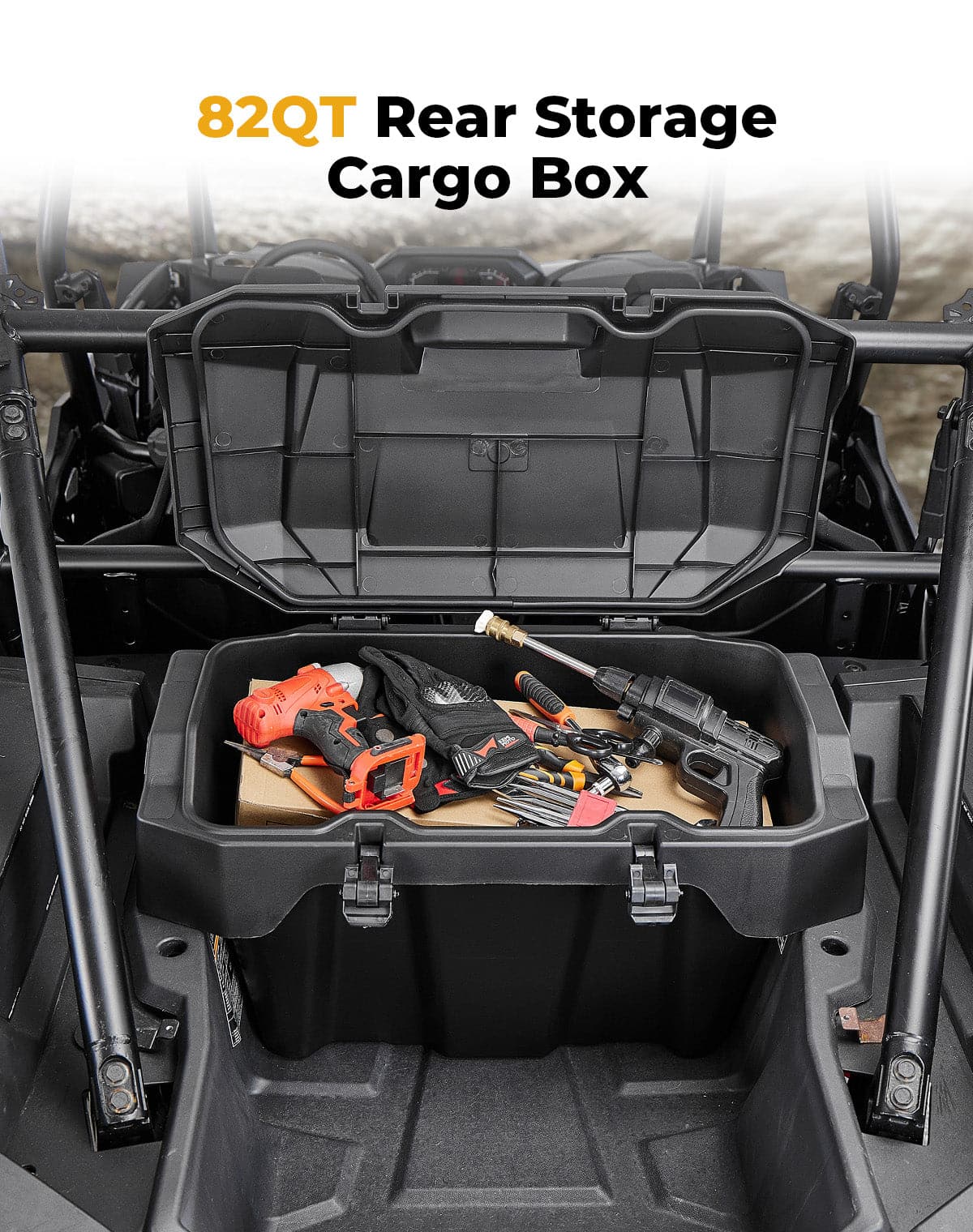 Rear Cargo Box 82QT for Polaris RZR XP 1000/4 1000 2024-2025 - Kemimoto