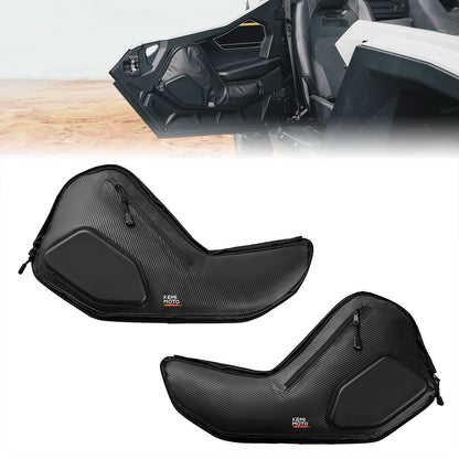 6 Q Front Door Bags with Knee Pads for 2025 Polaris RZR - Kemimoto