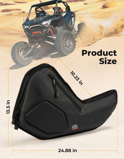 6 Q Front Door Bags with Knee Pads for 2025 Polaris RZR - Kemimoto