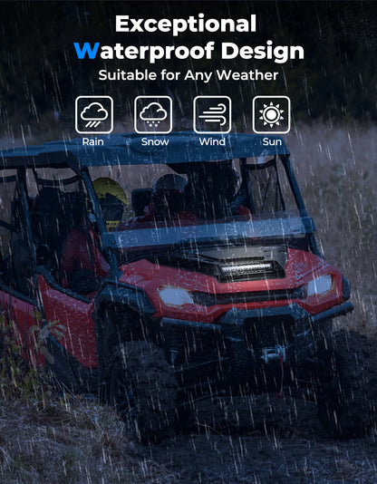 Sport Hood Scoop with LED Light for Pioneer 1000 3P/5P/6P - Kemimoto