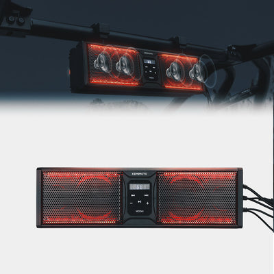 16'' RGB UTV ATV Golf Cart Sound Bar, BT 5.0, Amplified, IP65 Waterproof Dustproof