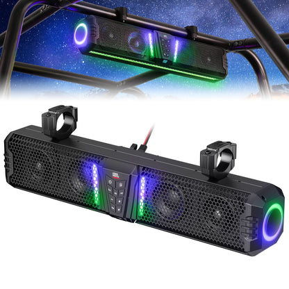 Midnight 60 UTV Soundbar 26" â€?Bluetooth & RGB Lights, Waterproof 2025 for Golf Cart/ATV/Polaris