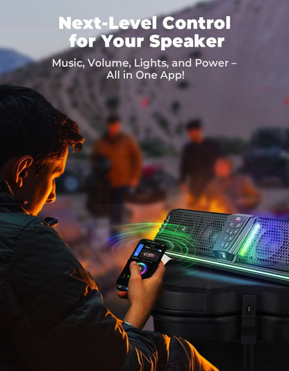 Midnight 60 UTV Soundbar 26" â€?Bluetooth & RGB Lights, Waterproof 2025 for Golf Cart/ATV/Polaris