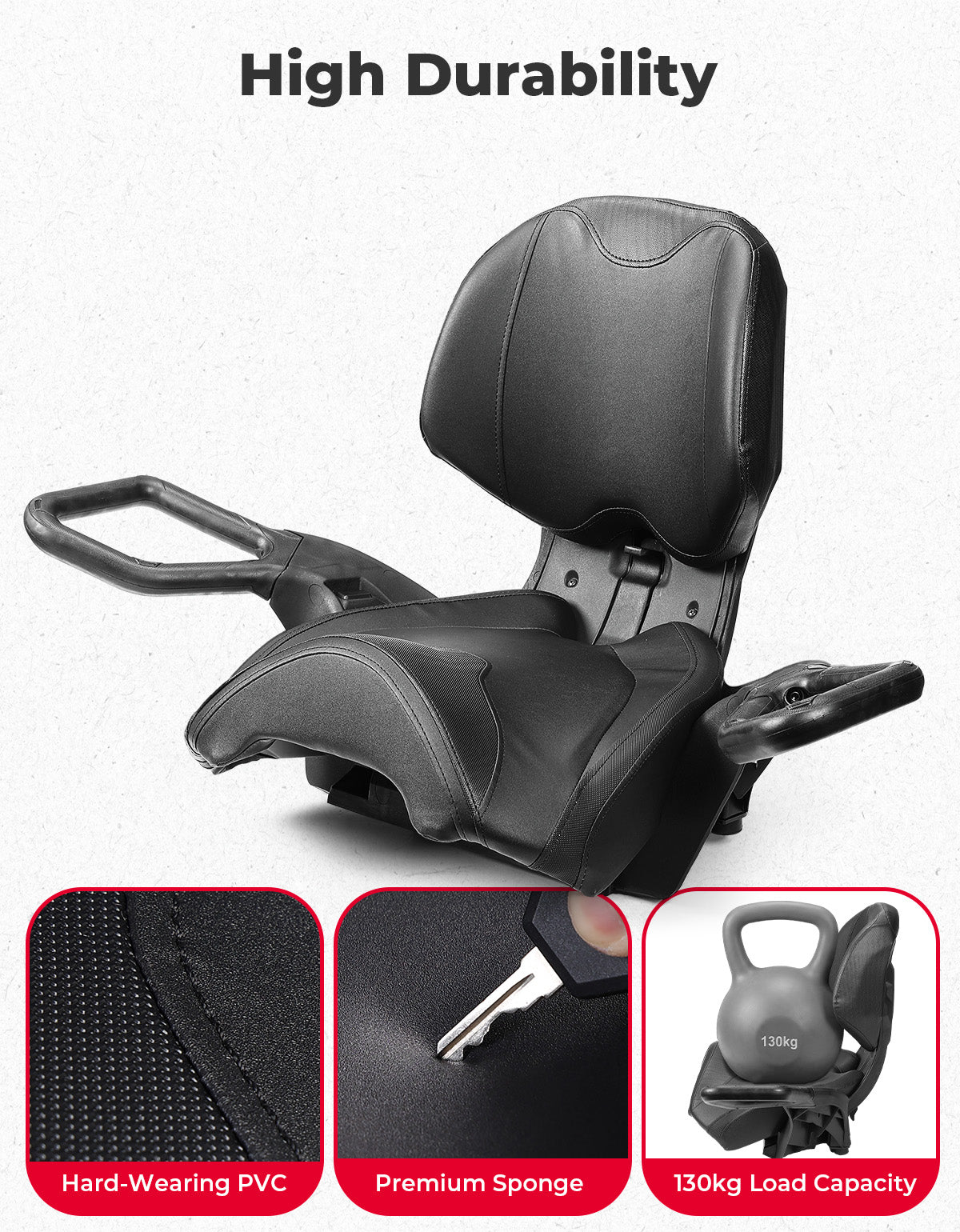 Can-Am Outlander MAX Passenger Rear Seat with Armrest (2012â€?024) - Kemimoto