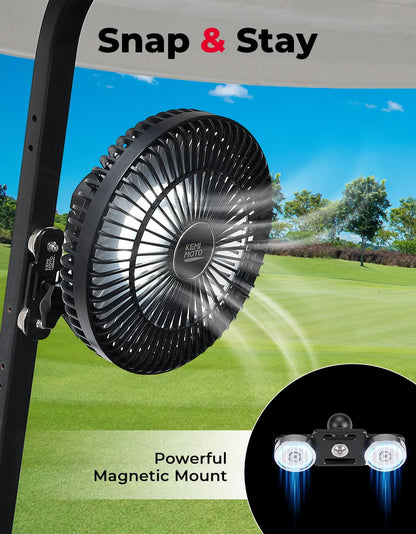 Magnetic Fan for Golf Cart, Forklift, Tractor, UTV