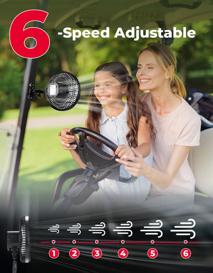 Magnetic Fan for Golf Cart, Forklift, Tractor, UTV
