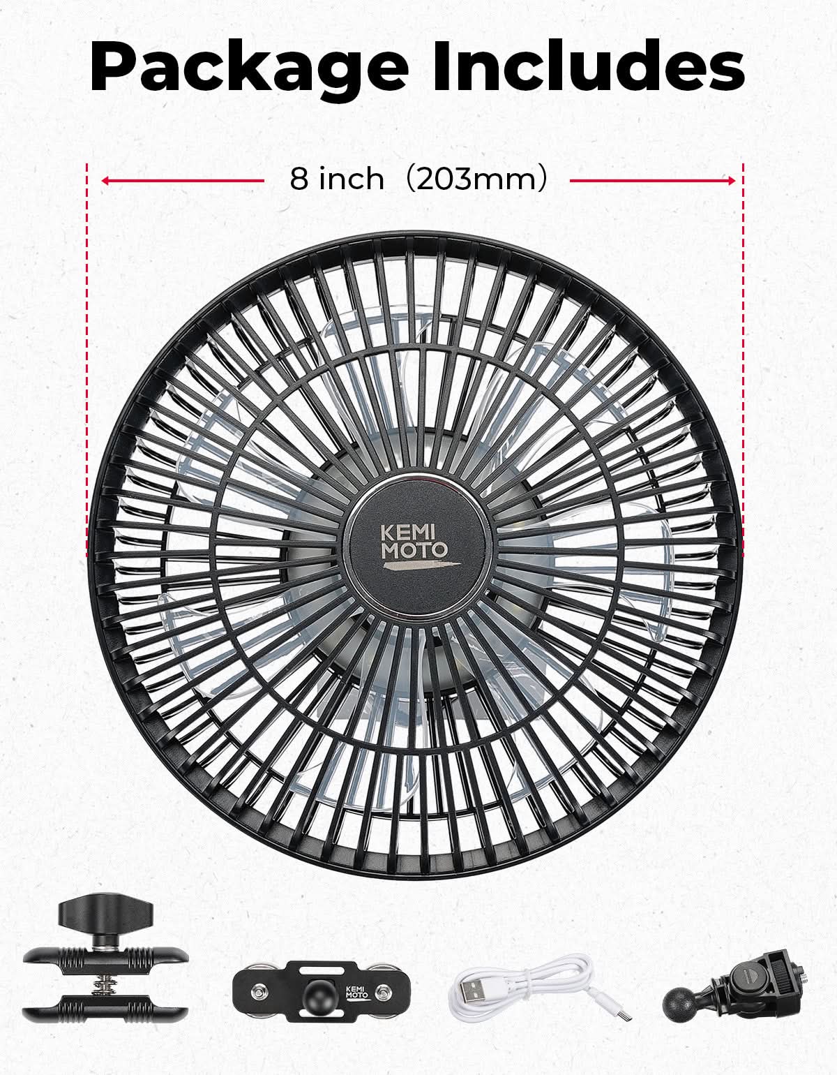 Magnetic Fan for Golf Cart, Forklift, Tractor, UTV