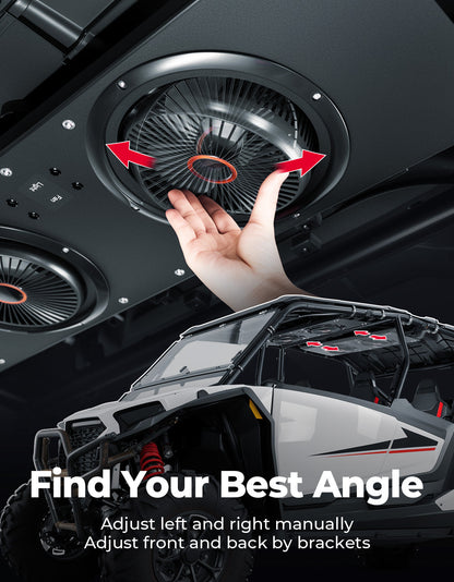 Overhead Fan for UTV with 57-41 inch Roof Width for Can-Am Polaris CFmoto