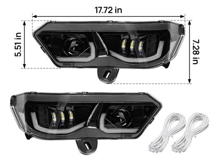 LED Headlights Assembly Kit for Can-Am Defender