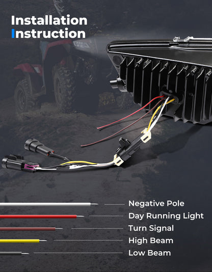LED Headlight with Turn Signal for Pioneer 1000 700/ Talon 1000