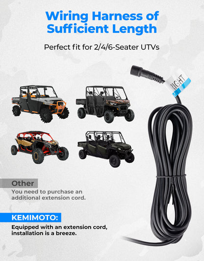 UTV Plug & Play Turn Signal Kit for Can-Am | Polaris | CFmoto | Honda - Kemimoto