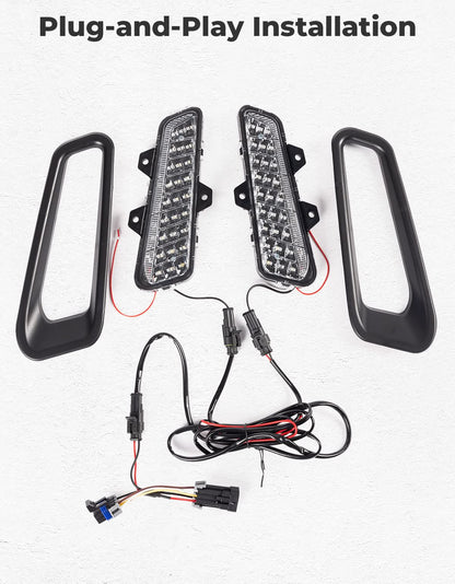 LED Front Bumper Lights for Polaris Ranger XD 1500 / CREW 2024-2025 - Kemimoto