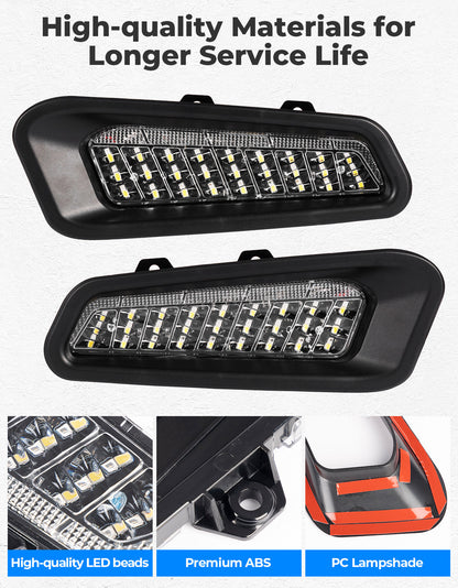 Front Brushguard Auxiliary Lights for Polaris Ranger XD 1500 / CREW 2024 2025 - Kemimoto