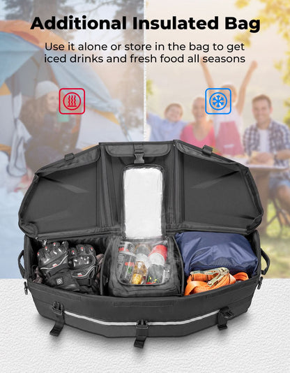 Upgraded 50L ATV Cargo Bag â€?Front/Rear Rack Cooler & Storage Box, Fits Can-Am X3, Outlander, Renegade 500â€?000 - Kemimoto