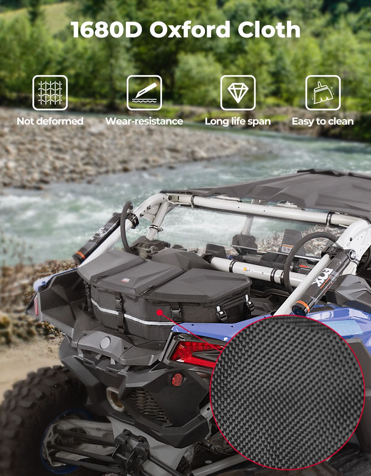 Upgraded 50L ATV Cargo Bag â€?Front/Rear Rack Cooler & Storage Box, Fits Can-Am X3, Outlander, Renegade 500â€?000 - Kemimoto