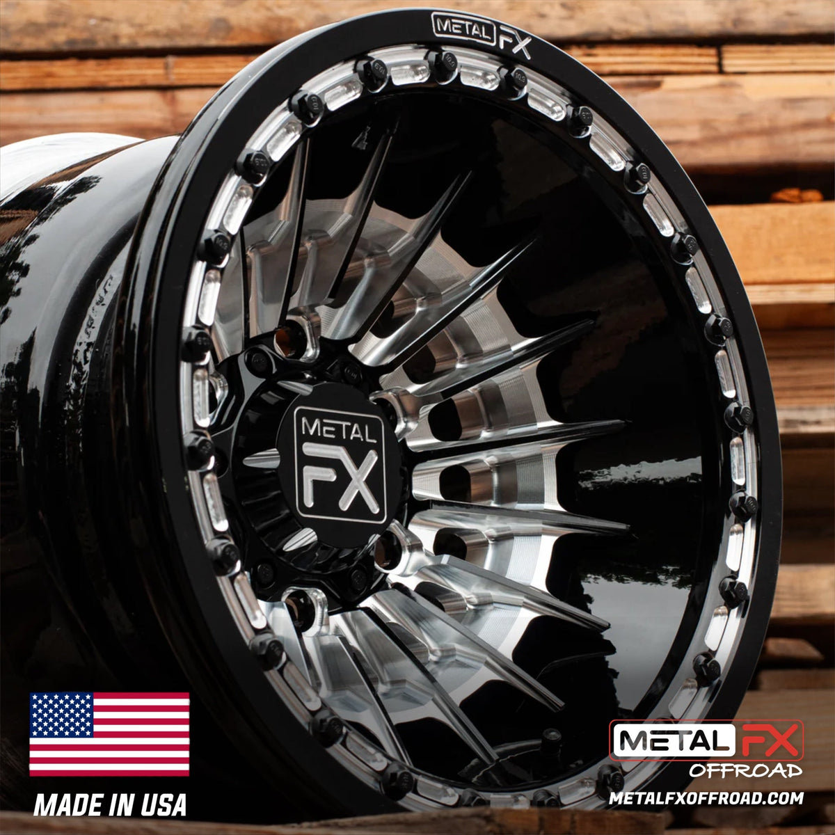 Metal FX Offroad Mobster 6R Forged 3-Piece Beadlock UTV Wheel
