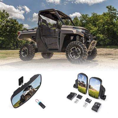 Rear View Mirror & Side Mirrors for Polaris Ranger 2015-2023