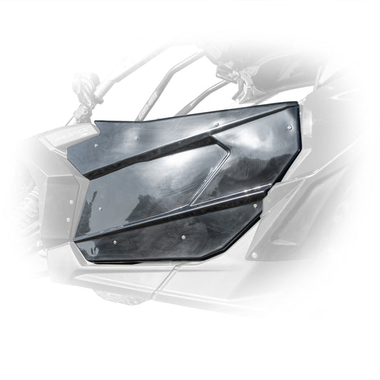 DRT Can-Am X3 front ABS door kit smooth black for 2017+ Maverick X3 durable upgrade
