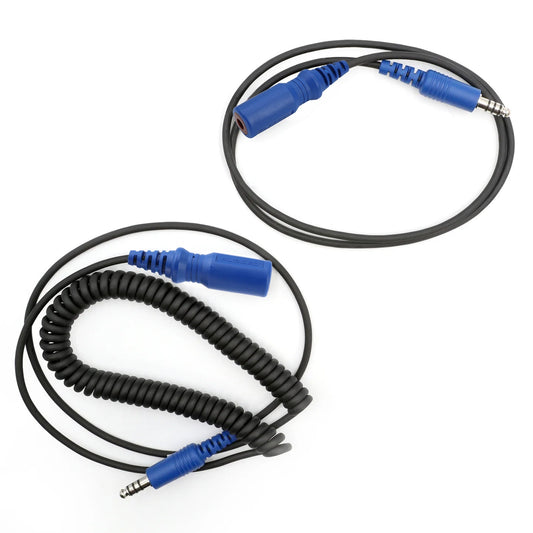 RUGGED Wired Headset or Helmet Kit Extension Cables - Coil Cord