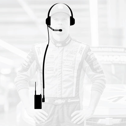 Crew Chief - H42 Spotter Headset and Rugged Handheld Radio Package - Dual Radio / R1 Business Band Handheld - Digital and Analog / Safety Yellow