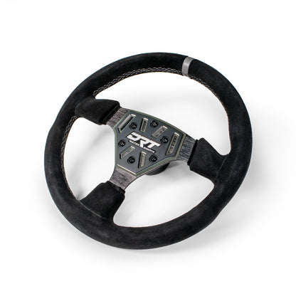 Round utv steering wheel in suede finish 