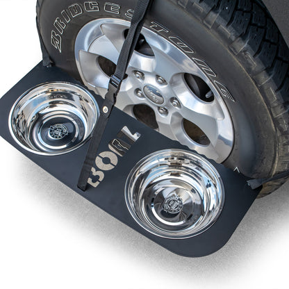 DRT BONZ Tire Mounted Dog Bowl Holder