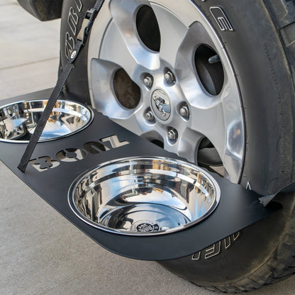 DRT BONZ Tire Mounted Dog Bowl Holder