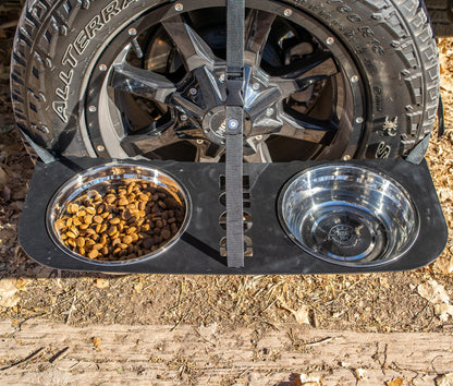 DRT BONZ Tire Mounted Dog Bowl Holder