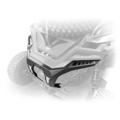 Steel rear bumper with aluminum mesh inserts for RZR Pro R