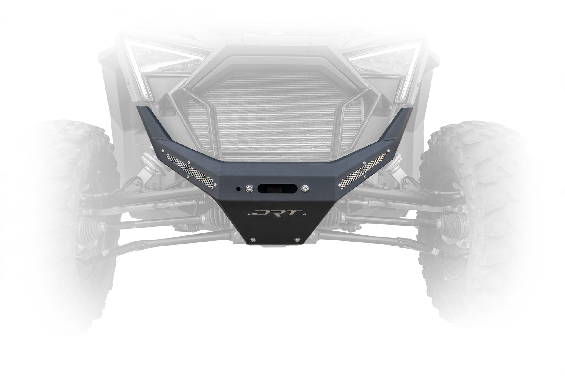 RZR pro xp front winch bumper installed view