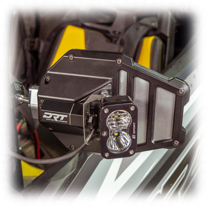 DRT Billet Aluminum Tactical Convex Side Lighted Mirror Set Kit