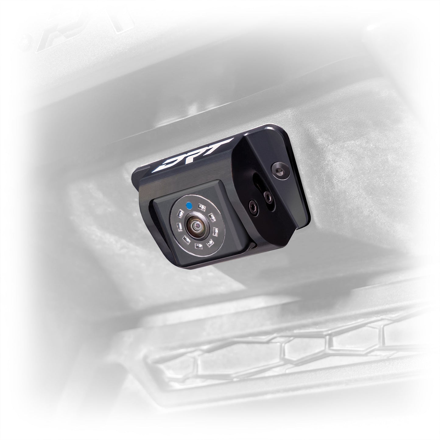 Polaris rzr rear camera extension billet aluminum housing