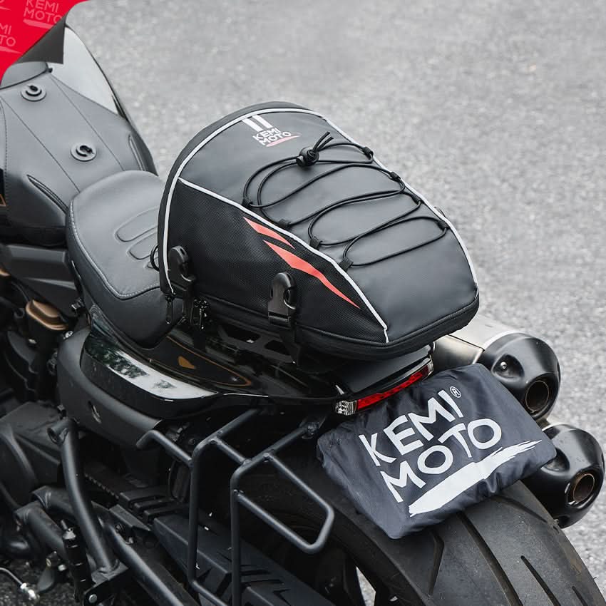 10L Motorcycle Tail Bag, Sports Motorbike Rear Rack Bag - Kemimoto