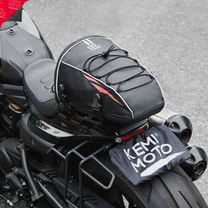 10L Motorcycle Tail Bag, Sports Motorbike Rear Rack Bag - Kemimoto