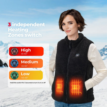 Fleece Heated Vest Women (Battery Not Included) - Kemimoto