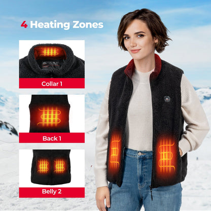Fleece Heated Vest Women (Battery Not Included) - Kemimoto