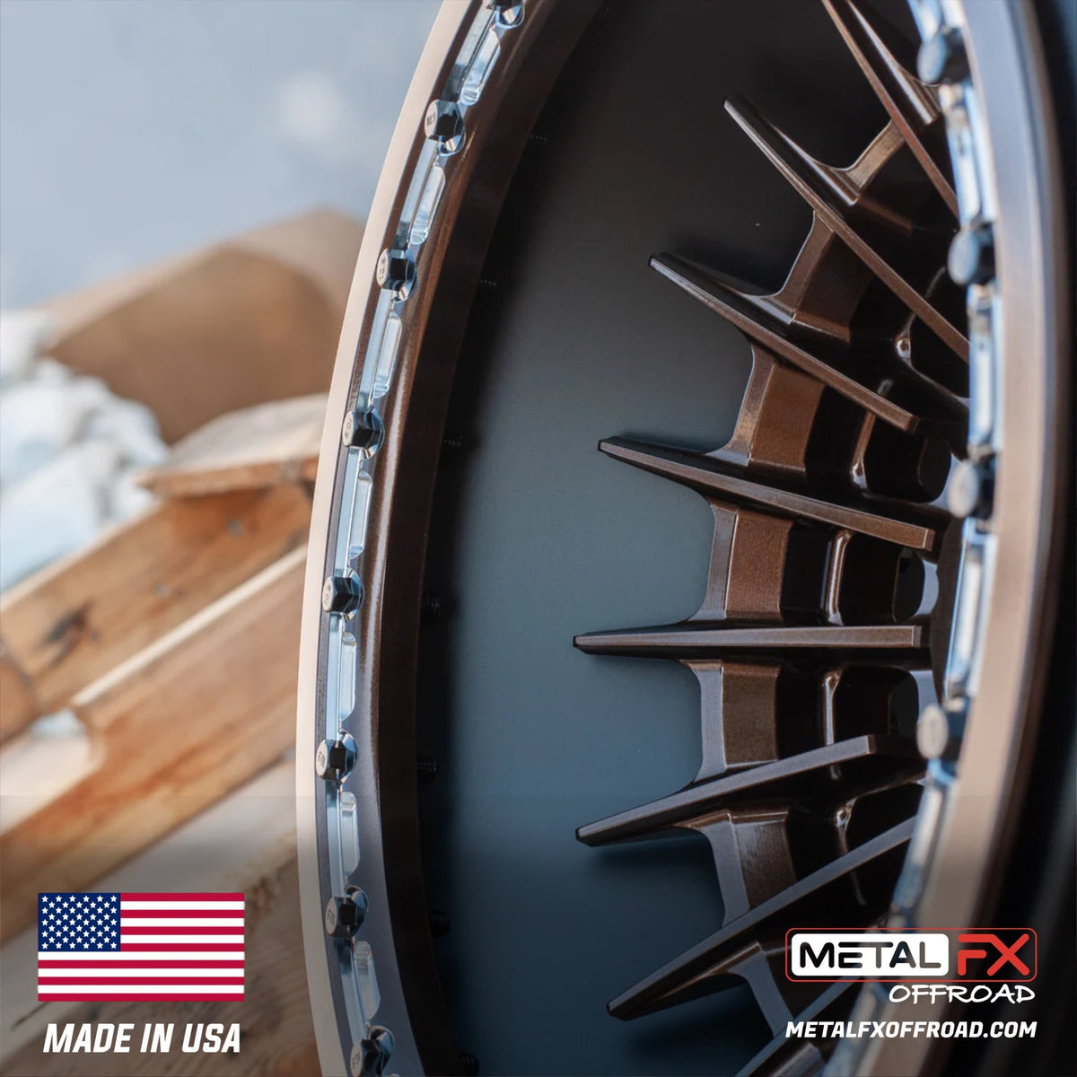 Metal FX Offroad Mobster 6R Forged 3-Piece Beadlock UTV Wheel