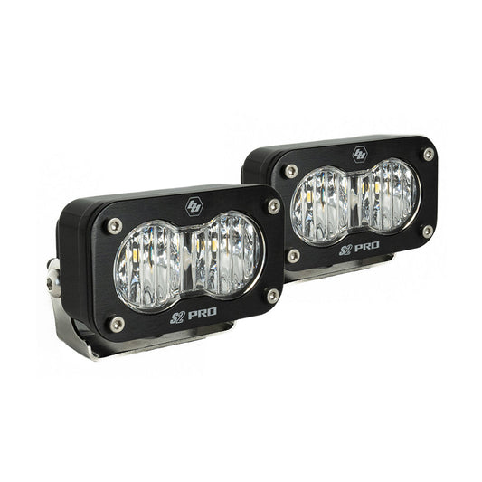 S2 Pro Black LED Auxiliary Light Pod Pair - Universal