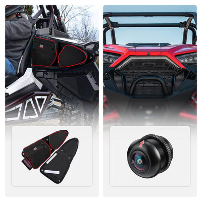 Front Side Door Bags and Front Camera for  Polaris RZR XP 1000