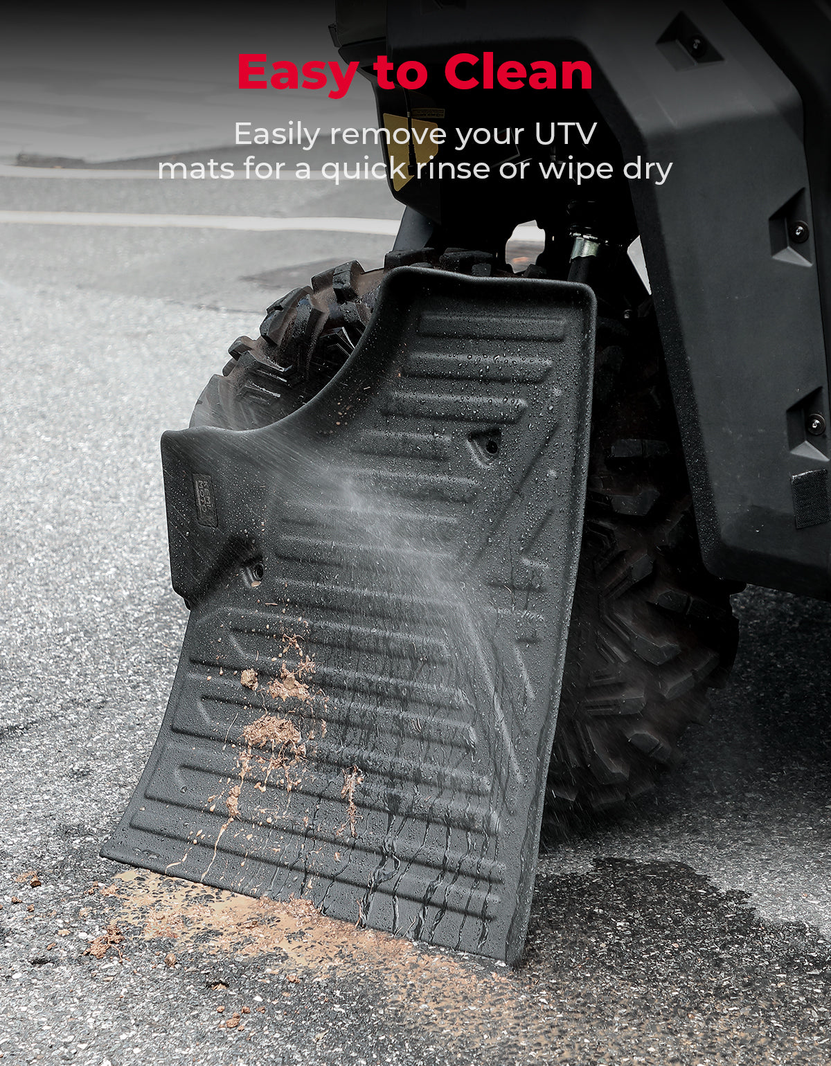 4PCS TPE Floor Mats Anti-Slip for Can-Am Defender Max HD7|8|9|10 - Kemimoto