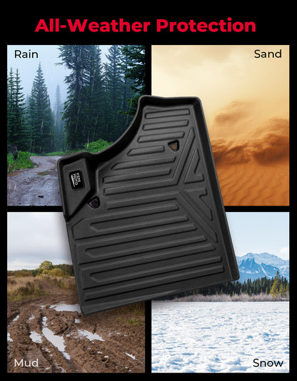 4PCS TPE Floor Mats Anti-Slip for Can-Am Defender Max HD7|8|9|10 - Kemimoto