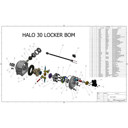 Halo 30 Locker for X3 & and Defender (For Aftermarket Big Axles)