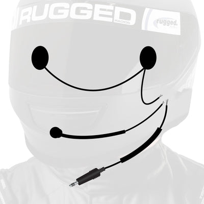 Peltor 4-Conductor Helmet Kits - Mic / 1/8  Ear Bud Jack / Coil Cord / Straight