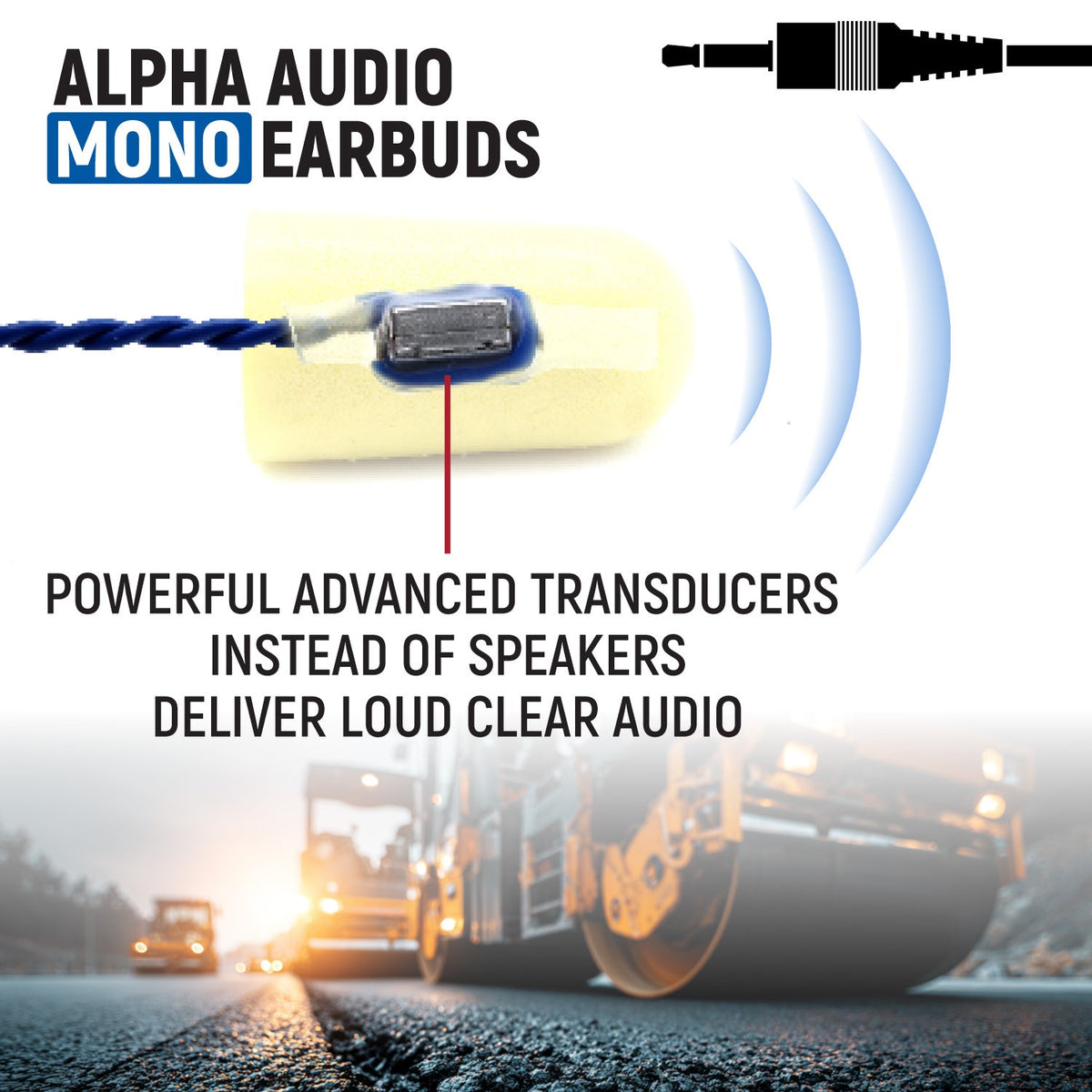 Waterproof Hand Speaker Mic and Mono Earbuds BUNDLE