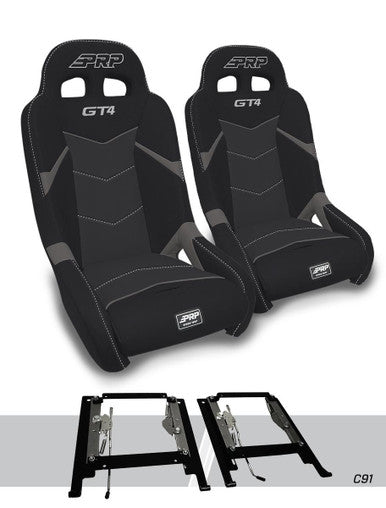 GT4 Suspension Seats Mount & Slider Kit for Can-Am Maverick X3 & Maverick R (Pair)